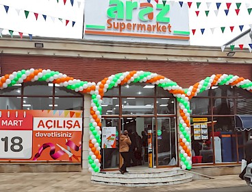 Gəncədə yeni “Araz Supermarket” fəaliyyətə başladı ( 18.03.2021 )