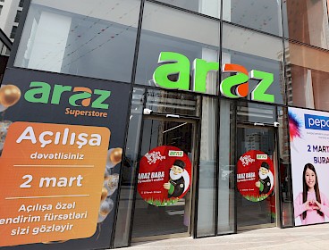 İsmayıl bəy Qutqaşınlı küçəsində yeni "Araz" Superstore! (02.03.2023)