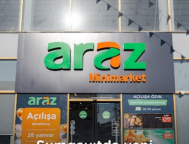 “Araz” Sumqayıt minimarket filialımız artıq xidmətinizdədir!